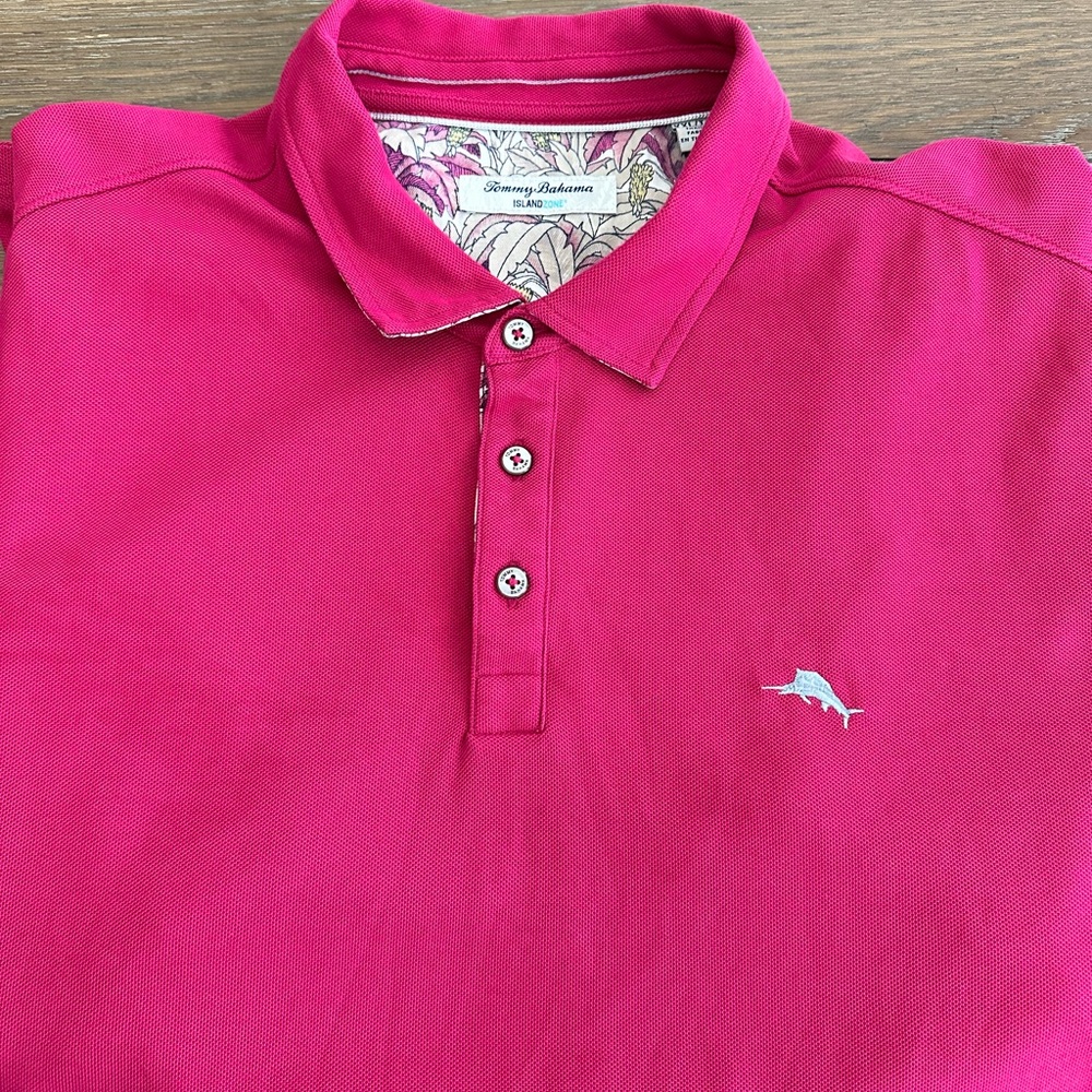 Tommy Bahama Island Zone Short Sleeve Polo Shirt Size XXL‎ Gently Worn